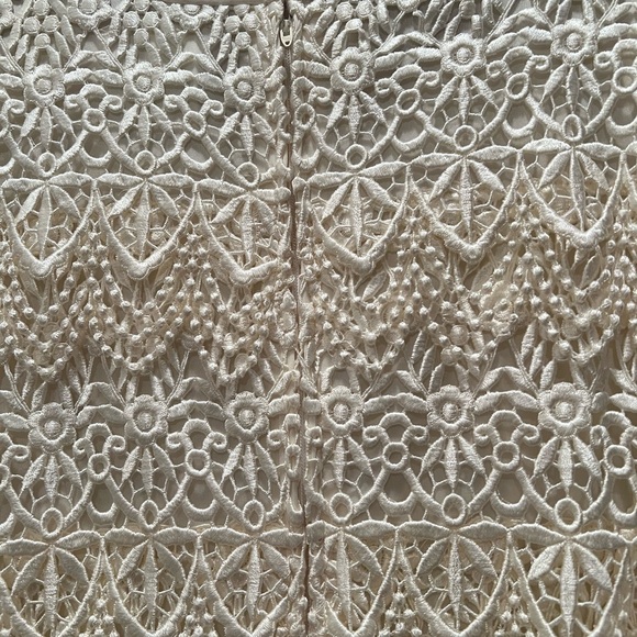 Cattiva Womens Ivory Short Sleeve Pearl Lace Evening Maxi Dress Size 16 - Picture 9 of 11